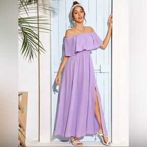 Off shoulder long dress